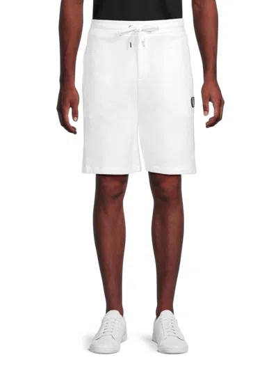 Valentino Men's Logo Cotton-blend Shorts In White