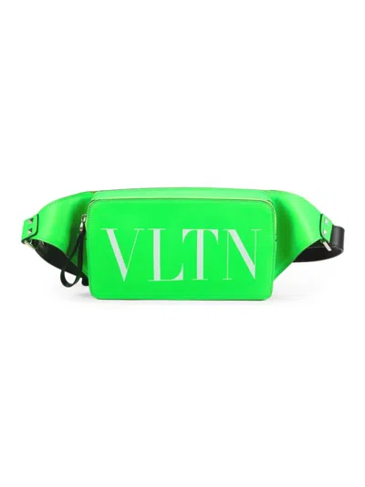 Valentino Garavani Men's Logo Leather Belt Bag In Green