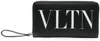 Valentino Leather Texture Wrist Strap Wallet In Black
