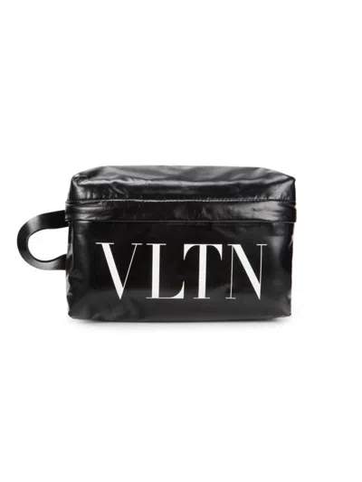 Valentino Garavani Men's Logo Travel Pouch In Black