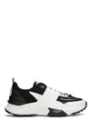 Valentino True Act Leather-trimmed Mesh And Rubber Sneakers
