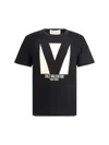 Valentino Crew Neck Short Sleeves T-shirts In Black