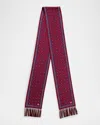 Valentino Silk Printed Scarf In Red Multi
