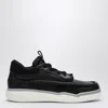 Valentino Garavani Hybrid Rainboot Leather Sneakers With Signature Branding In Black