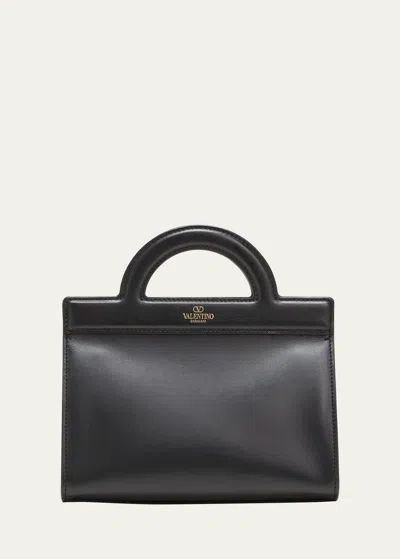 Valentino Garavani Men's Mini Leather Crossbody Bag In Black