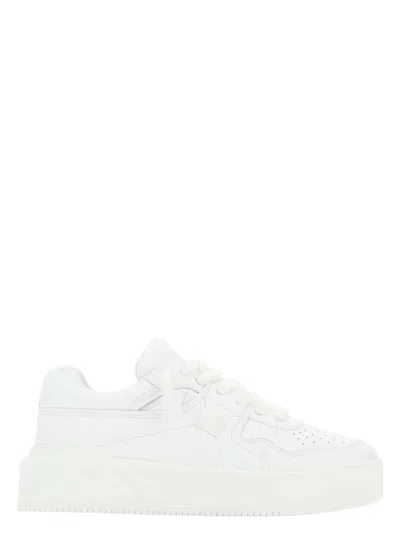 VALENTINO GARAVANI MEN'S NAPPA LEATHER ONE STUD XL SNEAKERS