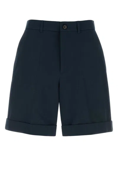 Valentino Navy Blue Solid Shorts