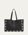 Valentino Men's Nellcote Large Studded Leather Tote Bag In Black