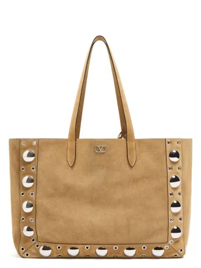 VALENTINO GARAVANI MEN'S NELLCOTE LARGE SUEDE LEATHER TOTE