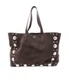 Valentino Vlogo Plaque Top Handle Bag In Black