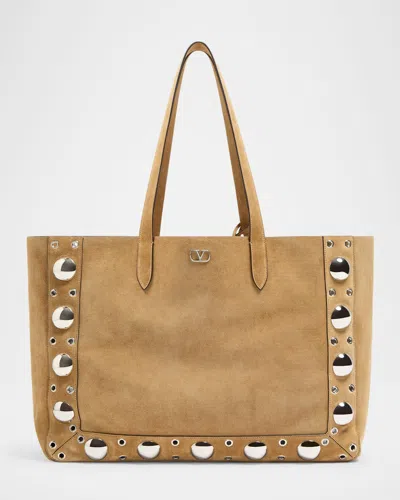 Valentino Garavani Men's Nellcôte Large Suede Tote Bag