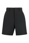 Valentino Garavani Nylon Bermuda Shorts In Black