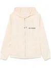 Valentino Men's Nylon Blouson Jacket With Drawstring Hood In White