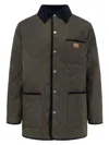 Valentino Garavani Olive Quilted Jacket With Vlogo Patch In Green