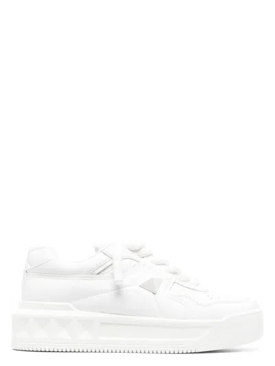 VALENTINO GARAVANI MEN'S ONE STUD XL LEATHER SNEAKERS