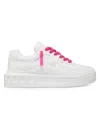 Valentino Garavani One Stud Xl Low-top Sneakers In White Pink