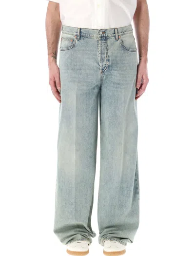 VALENTINO MEN'S OVERSIZED BLUE DENIM JEANS BY VALENTINO GARAVANI