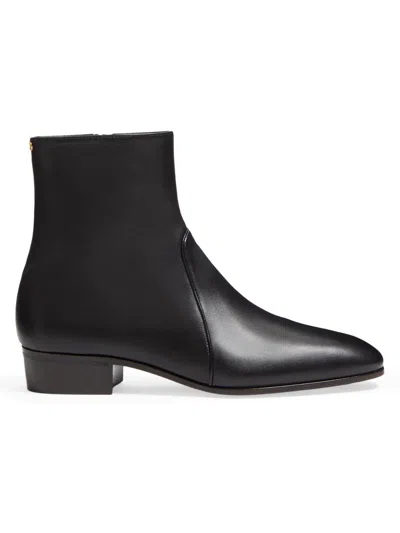 Valentino Garavani Pat Ankle Boots In Black