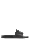 Valentino Garavani Black Sandals With Vlogo Detail On The Front In Tech Fabric Man In Nero