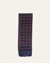 Valentino Opticool Silk Bandeau Scarf With Fringe