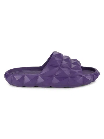 Valentino Men's Pyramid Stud Slides In Panse