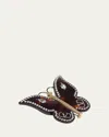 Valentino Men's Resin And Crystal Butterfly Brooch In Rfz Tartaruga
