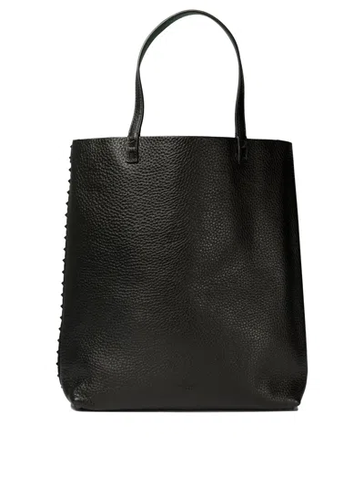 Valentino Garavani Reversible Rockstud Shopper Bag In Black