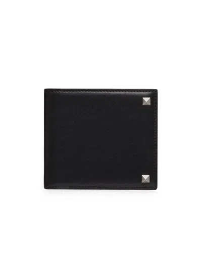 Valentino Garavani Men's Rockstud Wallet In Black