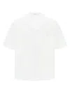 Valentino "v Detail Bowling Shirt With V- In White