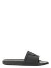 Valentino Garavani Black Sandals With Vlogo Detail On The Front In Tech Fabric Man