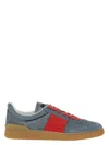 Valentino Garavani Men Upvillage Low Top Sneaker In Split Leather And Calfskin Nappa Leather