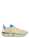 Valentino Garavani Multicolor Leather And Fabric Vlogo Easyjog Sneakers In Nude
