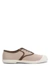 Valentino Bay By Bay Webbing-trimmed Checked Canvas Sneakers In Beige