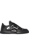 Valentino Panelled Logo-detail Sneakers In Black