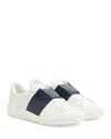 Valentino Garavani Minimalist Leather Sneakers With Contrasting Stripe Detail And Vlogo Signature In White