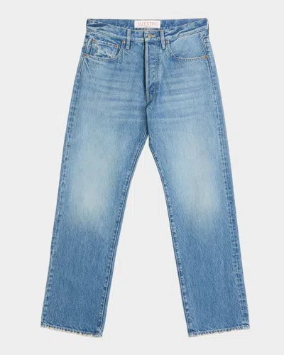 VALENTINO MEN'S STRAIGHT-LEG JEANS