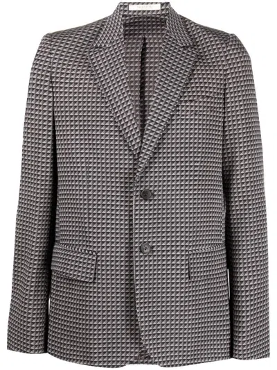 Valentino Men's Studded Wool Jacket For Fall/winter 2022 In Gray