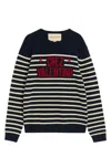 Valentino Garavani Crewneck Sweater With Bold Jacquard Motif In Black