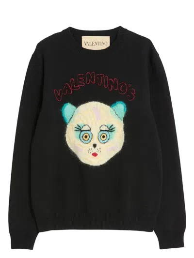 VALENTINO MEN'S SWEATER WITH LE CHAT DE LA MAISON PATCH