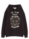 Valentino Garavani Sweatshirt With Le Chat De La Maison Patch In Black
