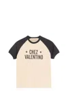 Valentino Sleeve Contrast Graphic Print Crew Neck