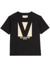 Valentino Crew Neck Short Sleeves T-shirts In Black