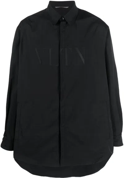 VALENTINO MEN'S TECHNICAL FABRIC OVERSHIRT