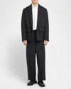Valentino Men's Tela Lana Mohair Jacket In Navy