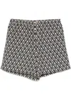 Valentino Bermuda Shorts In Cotton Poplin With All Over Toute La V Print In Multicolor