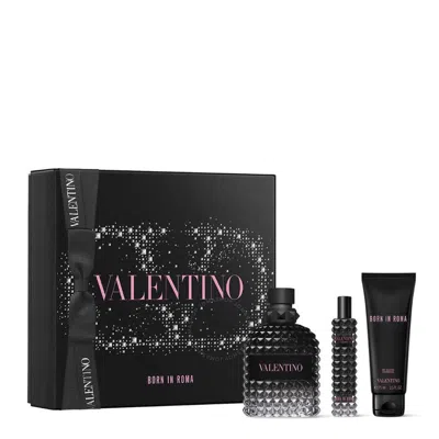 Valentino Men's Uomo Born In Roma Gift Set Fragrances 3614274103557 In Black