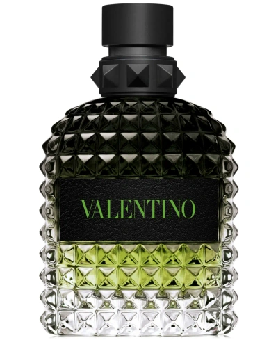 Valentino Men's Uomo Born In Roma Green Stravaganza Eau De Toilette Spray, 3.4 Oz. In White