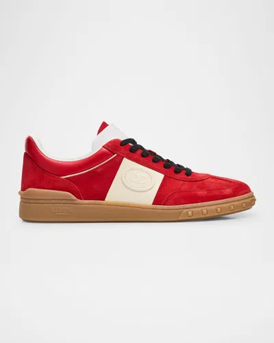 VALENTINO GARAVANI MEN'S UPVILLAGE CROSTA LOW-TOP SNEAKERS
