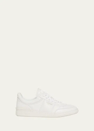 Valentino Garavani Men's Upvillage Leather Low-top Sneakers In 白色