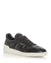 Valentino Black Upvillage Low Top Nappa Leather Sneakers In Black